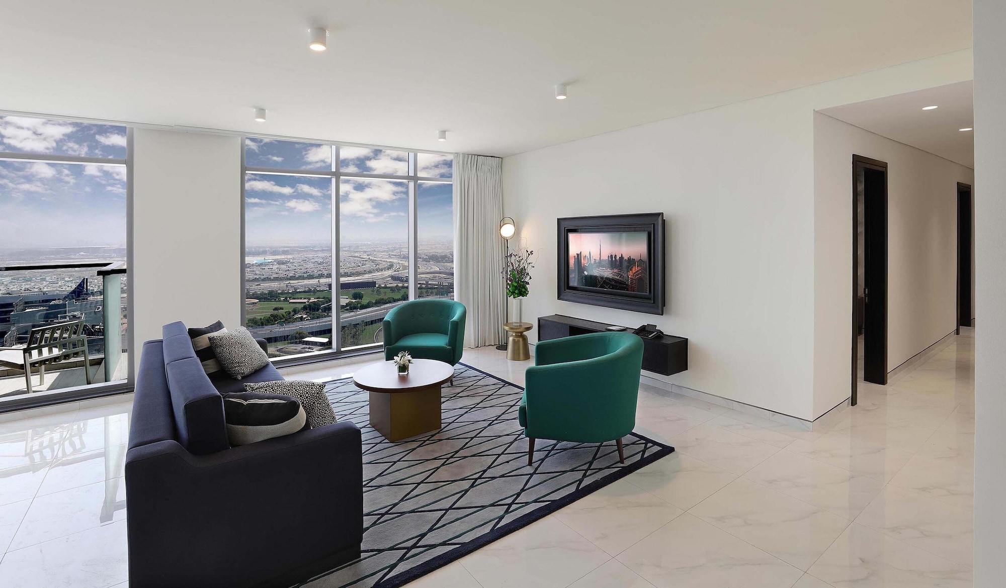 Aparthotel Millennium Atria Business Bay Dubaj Exteriér fotografie A staged living room