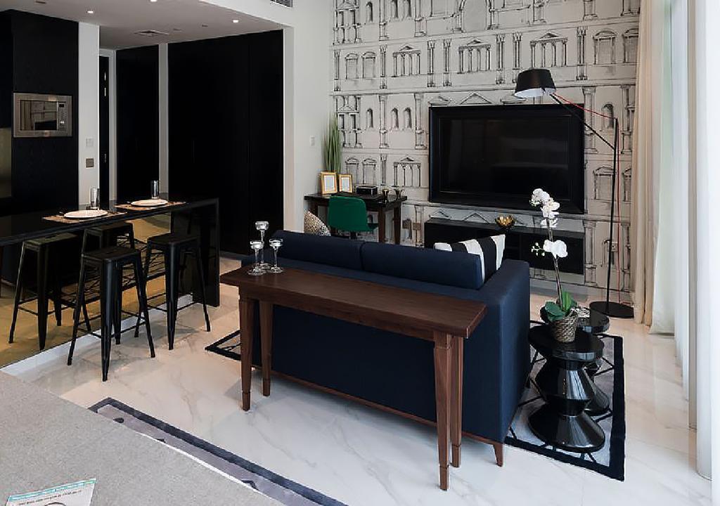 Aparthotel Millennium Atria Business Bay Dubaj Exteriér fotografie A living room in a condominium